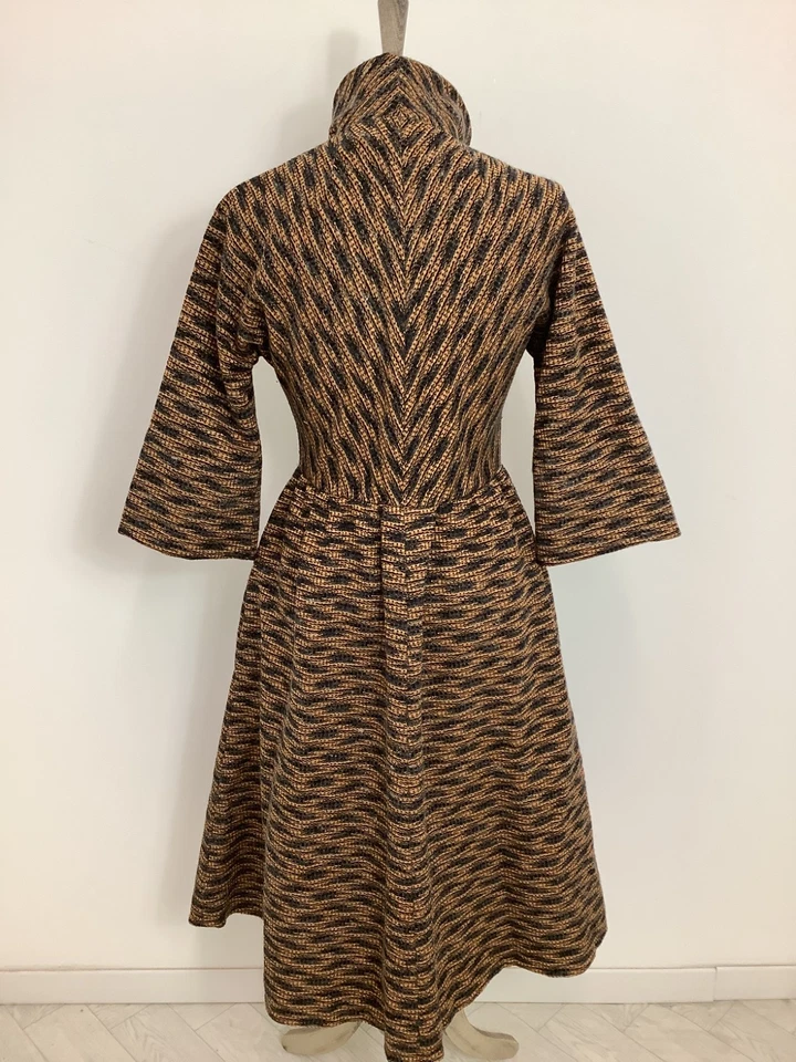 Vintage 70s does 50s Jaeger dress abstract retro swing midi rockabilly #V2 @DAR - Image 4 of 4