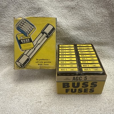 Lot of 90 AGC 5 Glass Tube Fuses Bussman NOS NIB, BN3977