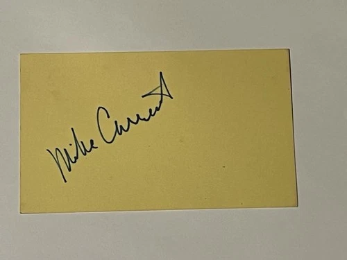 Mike Current (d. 2012) Denver Broncos & Ohio State Football Signed Index Card