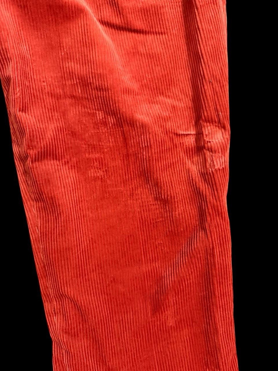 Hugo Boss Corduroy Pants Red Rust Slim Fit Cotton Size 32R EU 48 thumbnail 6