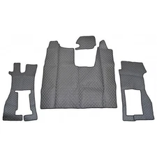 Dark Grey Eco Leather Floor Mats For Scania R NextGen 2016+ Truck Left Hand Drive