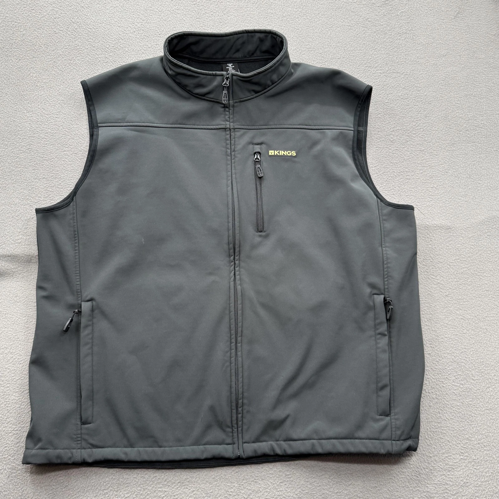Kings Vest Mens 3XL Gray Softshell Full Zip Fleece Lined Pockets Outdoor Hiking
Opens in a new windo