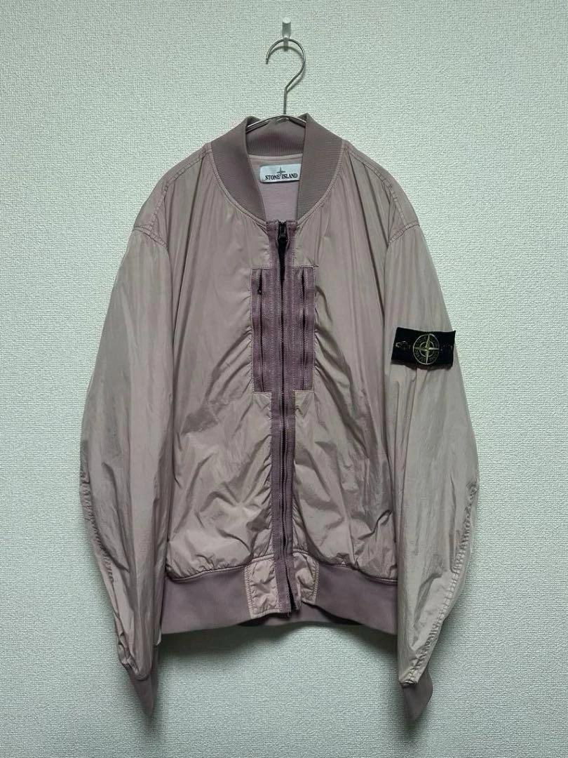 Rara giacca Stone Island nylon rosa Ma 1
