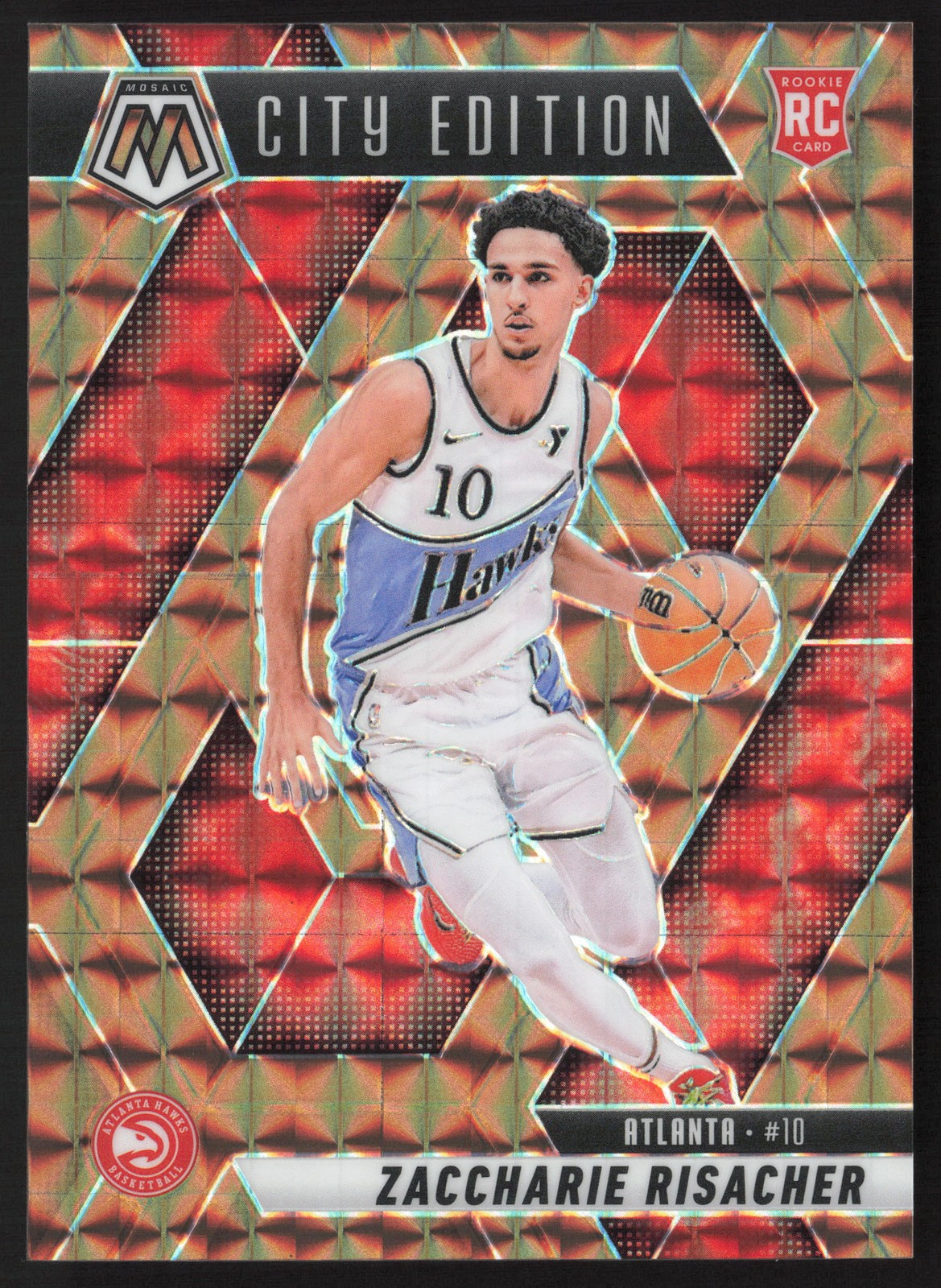 Zaccharie Risacher 2024-25 Panini Mosaic Bronze Mosaic #274 /75