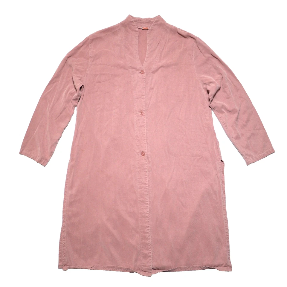 Vestido Camisa Tianello Steve Barraza Mujer Grande Lagenlook Salmón EE. UU. Tencel Rayón Foto 3 de 4