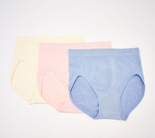 Maya J Women's Panties Sz L Breezies Invisible Comfort Multi-colored A679210