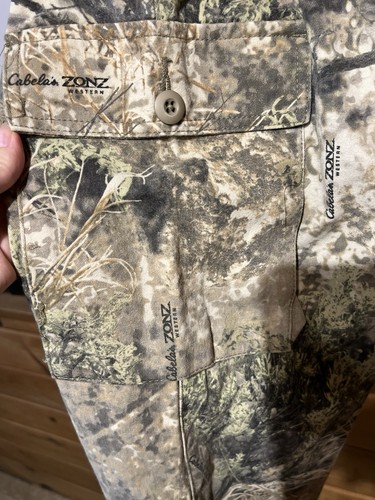 Cabelas Hose Herren Camouflage Zonz Western Jagd Outdoor 34x32 Kordelzug - Bild 7 von 9