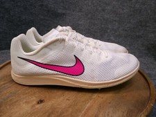 Nike Mens Zoom Rival Track  Field Distance Spikes White Pink Size 13 DC8725-101