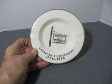 Vtg Bridgewater American Bicentennial 1776-1976 2 Part Ashtray CN Ceramic Porcel
