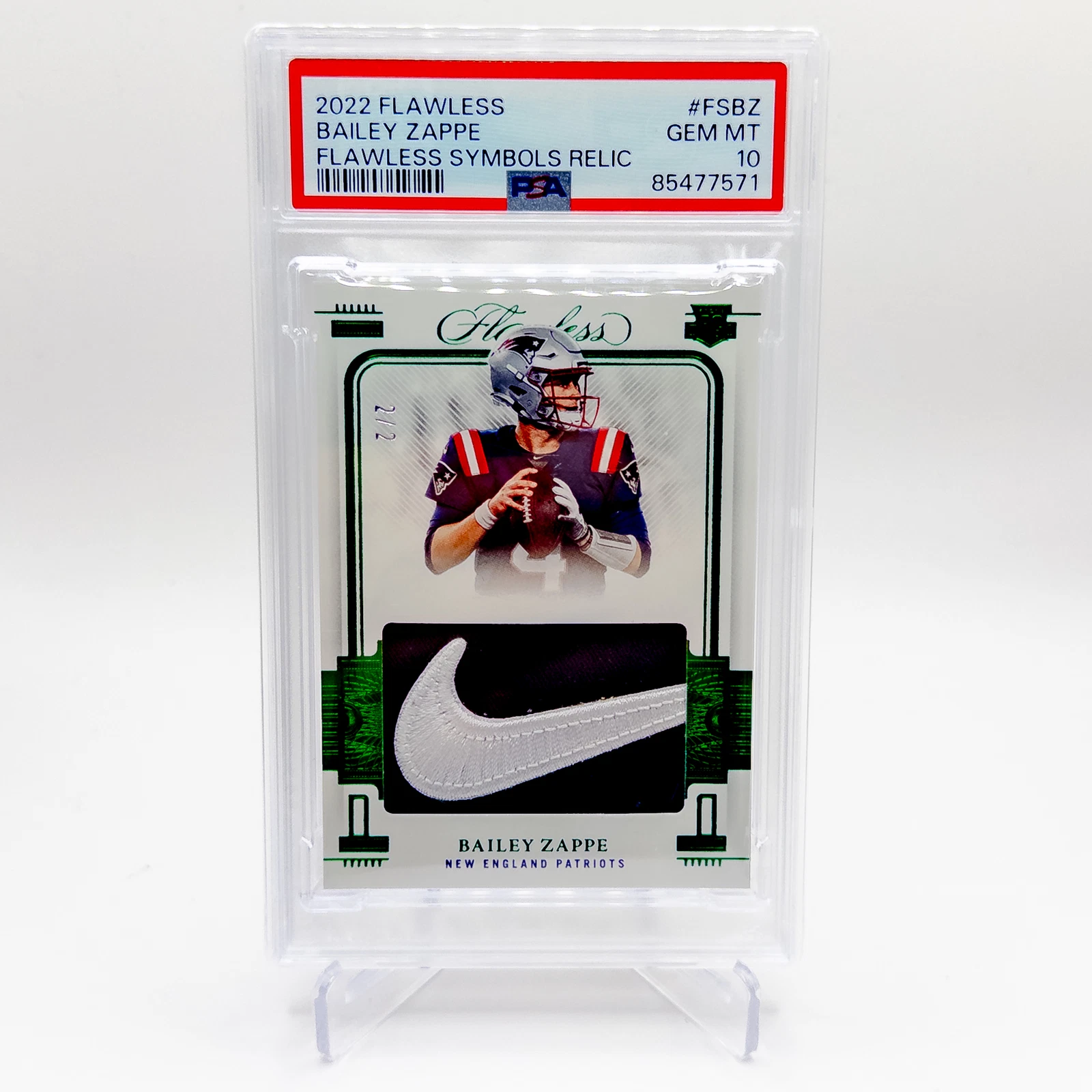 Bailey Zappe Panini Flawless Flawless Symbols Relics #FSBZ Base