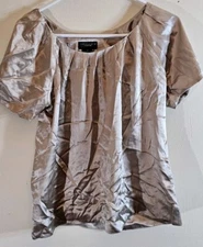 Sanctuary Clothing Off The Women's Shoulder Top 100% Silk