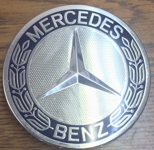 OEM Center Cap Mercedes chrome and blue A1714000025 A1704000025 3in
