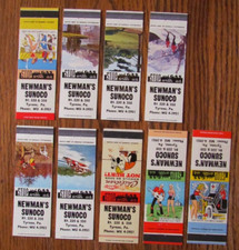 NEWMAN'S SUNOCO GAS STATION MATCHBOOK COVERS: TYRONE, PA EMPTY MATCHCOVERS -B23