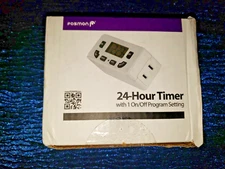 Fosmon 24 Hour Programmable Digital Timer Outlet (2 Pack) On/Off Program, LCD