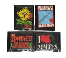 Kalan Zombies Love Virus Magnets Refrigerator / Car / Locker/School ~ New 4 Pack