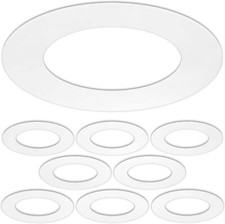 8 Pack Gloss White Goof Trim Ring for 4 Inch Recessed Can 8 Pack,