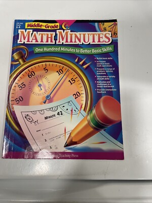 Creative Teaching Press Middle-Grade Math Minutes Book