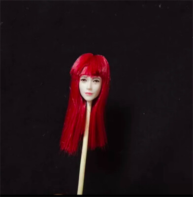 1/12 Cute girl Expression head sculpt red hair  Fit 6''Action Figure  model toys