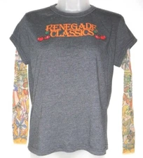 Renegade Classics Women's Medium gray 'renegade classics' sheer long sleeve top 