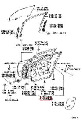 Toyota Genuine GS300/400/430 JZS160 Front Door Weather Strip LH