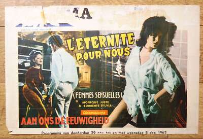SIN ON THE BEACH / ETERNITE POUR NOUS original belgian movie poster '63