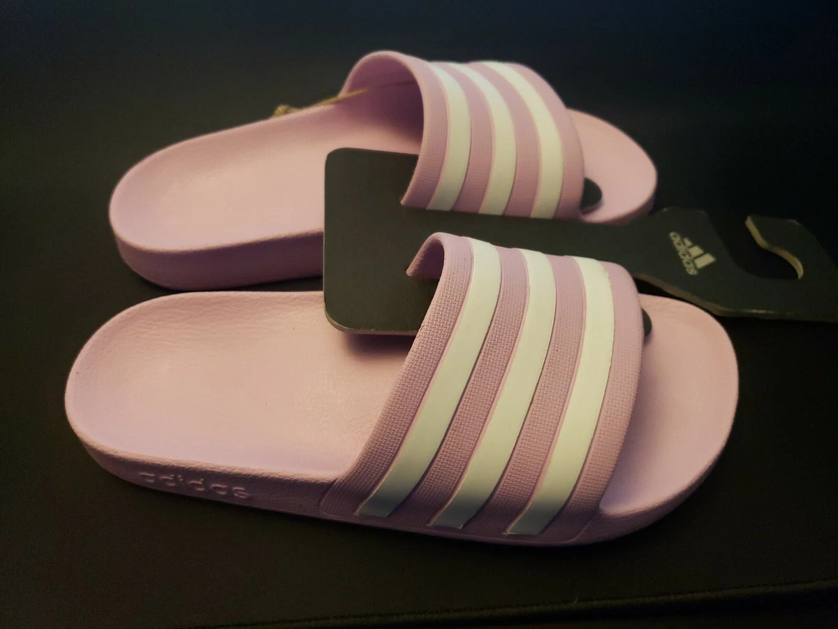 Adidas Adilette Aqua Women s Slide FY8098 Lilac Cloud White NWT Sz 6