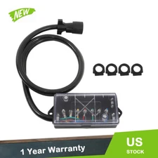 RV Trailer 6Feet 7 Way Trailer Cable with 7 Pin Plug and 7 Gang Junction Box