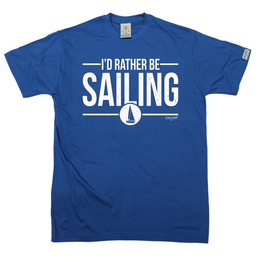 Id Rather Be Sailing T-SHIRT Sailor Yacht Boat Ocean Ship Funny birthday gift - Picture 10 of 11