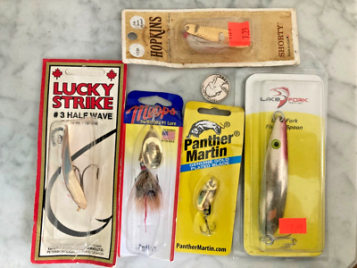 24k giold plated gold-digger fishing lure Evergreen Gold Digger 600  blueseabass Equipped with a stout pin and shaft extending out along the hook shank Junior Optimizer - Trolling Spoon