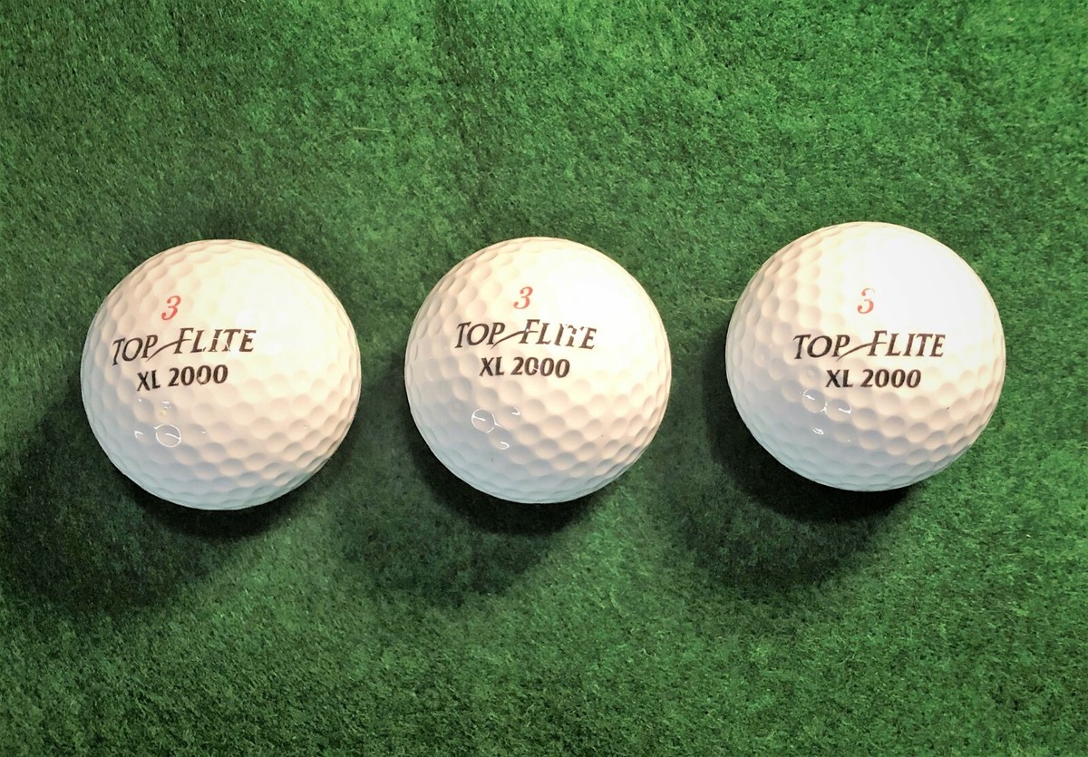 Vintage Spalding Top Flite XL2000 Golf Balls Z-Balata Cover Sleeve of 3 New