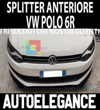VW Polo 6R 6C 2009 + Lip Spoiler Unten Sto&szlig;stange Vorne ABS Schwarz Splitter -v
