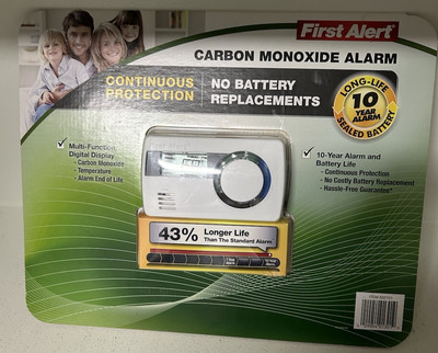 First Alert Continuous Protection Carbon Monoxide Alarm 10 Year Battery C16-0559