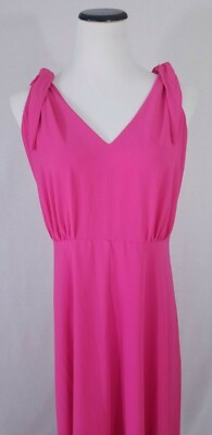 Betsey Johnson plus size think pink pebble crepe midi dress 18W