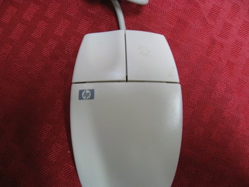 Vintage HP 2-Button Wired PC Mouse 6-Pin mini-DIN PS/2 Connector M-S34 5182-8864 - Picture 2 of 5