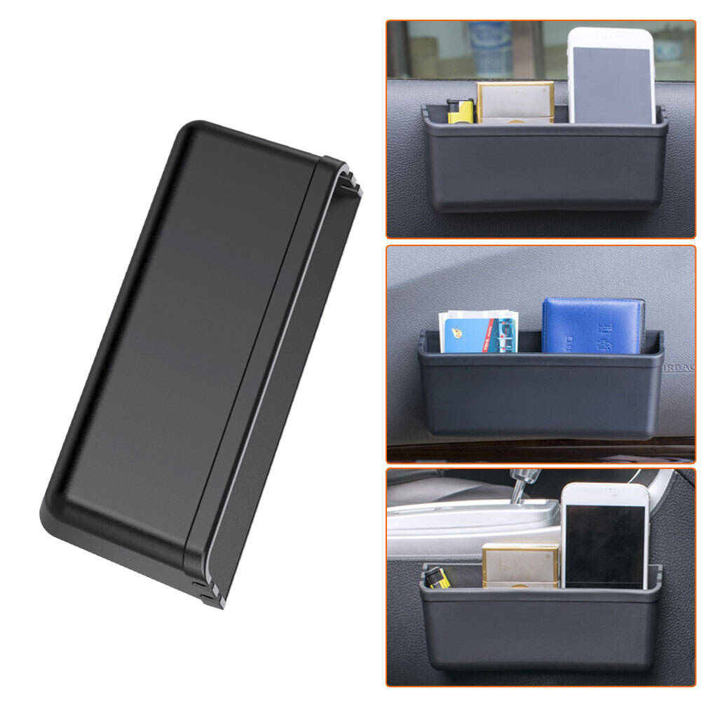 1x Black Car Door Side Storage Box Organizer Holder Pocket Accessories ...