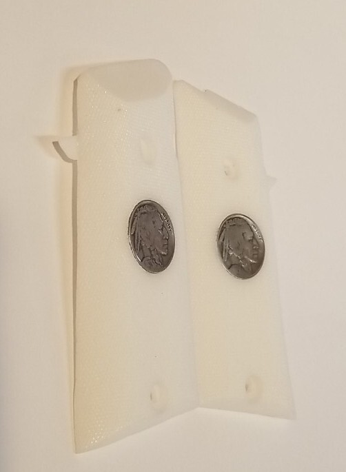 Llama 45 IX-C, IX-D Double Stack pistol grips white plastic with