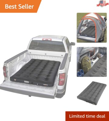 Foldable Truck Bed Air Mattress with Storage Sack - Ideal for Camping Adventures