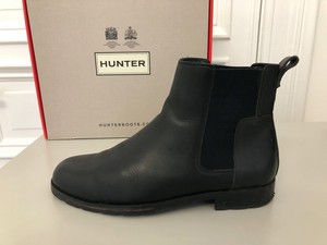 hunter leather ankle boots