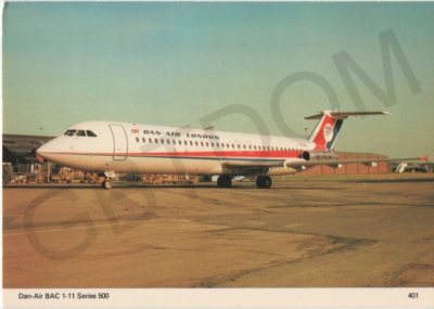 BAC 1-11 Série 500 _!_ short haul jet airliner _ DAN-AIR _ LONDON _ SKILTON'S