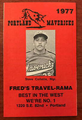 RED 1977 PORTLAND MAVERICKS Minor League Schedule BATTERED BASTARDS OF  BASEBALL