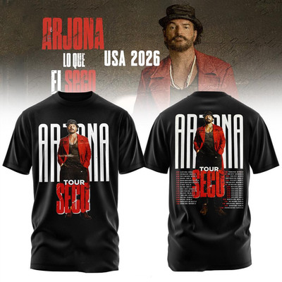 Ricardo Arjona Tour 2026 Black T-Shirt 3D Polyester K1562