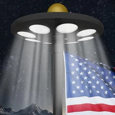 Solar Flag Pole Light - Ultra Bright 136 LED for 15-25 Ft Poles