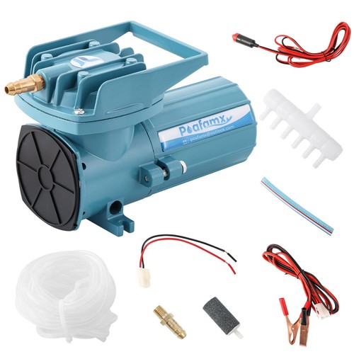 DC 12V Aquarium Pond Air Pump, 18W Pond Aerator for Outdoor Pond 6 Outlets 47...
