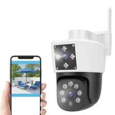 4k Security Camera Dual Lens Wireless WiFi 360° PTZ Audio Home Outdoor camera