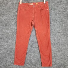 Pilcro and the Letterpress Pants Womens 31 Red Corduroy Skinny Leg Stretch Pants