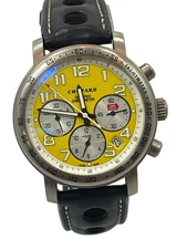Chopard Mille Miglia 8915 Yellow Dial 40mm, Automatic Titanium Leather Band