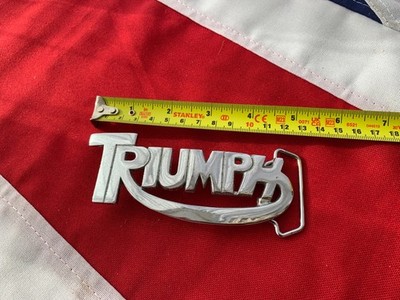 Oldtimer verchromtes Messing Triumph Motorrad Tanside Ltd Gürtelschnalle