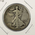 1918-D Walking Liberty Silver Half Dollar Very Good VG/F