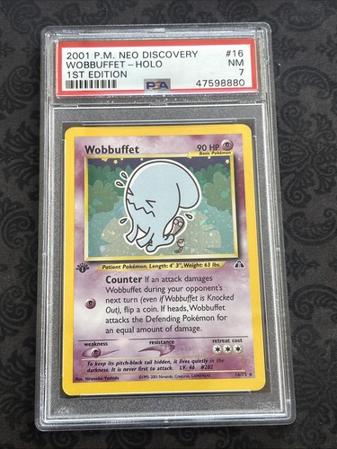 Wobbuffet (1st Edition) graded PSA 7 for sale on eBay