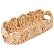 Toilet Tank Basket for Bathroom,Scalloped Edge Wicker Basket for Toilet Paper...